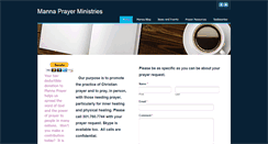 Desktop Screenshot of mannaprayerministries.com