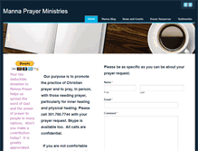 Tablet Screenshot of mannaprayerministries.com